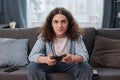 Teenage boy playing video game Royalty Free Stock Photo