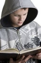 Teenage boy reading Royalty Free Stock Photo