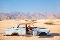 Teenage boy in Solitaire Namibia Royalty Free Stock Photo