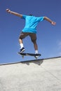 Teenage Boy In Skateboard Park