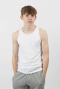 A Teenage Boy Standing Royalty Free Stock Photo