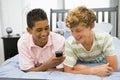 Teenage Boys Playing Video Games Royalty Free Stock Photo