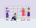 Teenage bullying concept illustration