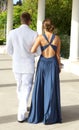 Teenage Couple Going to the Prom Walking Away Royalty Free Stock Photo