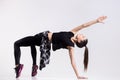 Teenage dancer doing bridge exercise Royalty Free Stock Photo