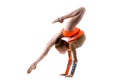 Teenage dancer girl doing handstand Royalty Free Stock Photo