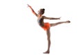 Teenage dancer girl working out Royalty Free Stock Photo