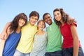 Teenage Friends Standing Outside Royalty Free Stock Photo