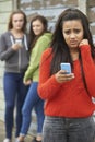 Teenage Girl Being Bullied By Text Message