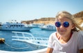 Teenage girl on a boat