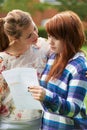 Teenage Girl Consoles Friend Over Bad Exam Result Royalty Free Stock Photo