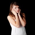 Teenage girl depression Royalty Free Stock Photo