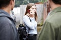 Teenage Girl Feeling Intimidated As She Walks Home