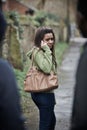 Teenage Girl Feeling Intimidated As She Walks Home Royalty Free Stock Photo