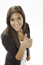 Teenage Girl Giving The Thumbs up Sign Royalty Free Stock Photo