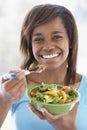 Teenage Girl Holding A Bowl Of Salad Royalty Free Stock Photo