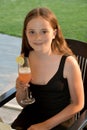 Teenage girl with non alcoholic cocktail