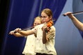 Teenage girl playing the violin Royalty Free Stock Photo