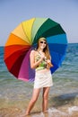 Teenage girl at the sea Royalty Free Stock Photo