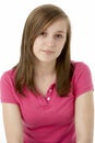 Teenage Girl Sitting In Studio Royalty Free Stock Photo