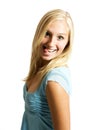 Teenage girl sticking out tongue Royalty Free Stock Photo