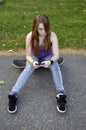 Teenage Girl Texting