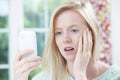 Teenage Girl Victim Of Bullying By Text Message Royalty Free Stock Photo