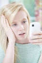 Teenage Girl Victim Of Bullying By Text Message Royalty Free Stock Photo