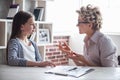 Teenager at the psychotherapist Royalty Free Stock Photo