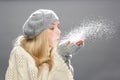 Teenage Girl Wearing Warm Winter Clothes In Studio Royalty Free Stock Photo