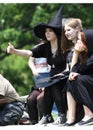 Teenage girls in costume for Renaissance Fair