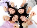 Teenage girls on the floor Royalty Free Stock Photo