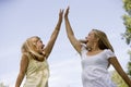 Teenage girls High-Five Royalty Free Stock Photo