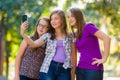 Teenage girls taking selfie Royalty Free Stock Photo