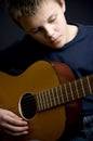 Teenage guitar player Royalty Free Stock Photo