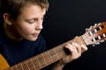 Teenage guitar player