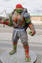 Teenage mutant ninja turtle Raphael figure in the park Muzeon in Moscow