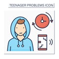 Teenage problem color icon