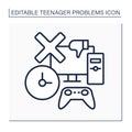 Teenage problem line icon Royalty Free Stock Photo
