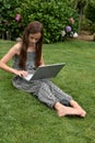 Teenage schoolgirl with notebook