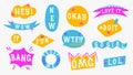 Teenage Sticker pack. Graphic School Dreams Design Royalty Free Stock Photo