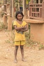 Teenage village girl Cambodia near Siem Reap