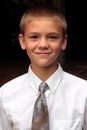 Teenaged boy wearing tie Royalty Free Stock Photo