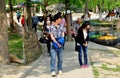 Pengzhou, China: Teens Walking in Park Royalty Free Stock Photo