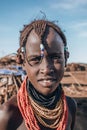 Teenager from the African tribe Dasanesh, Omorate, Omo Valley, Ethiopia