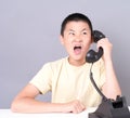 Teenager Angry Phone Call Royalty Free Stock Photo