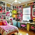 Teenager bedroom in pink