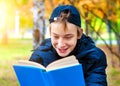 Teenager with a Book Royalty Free Stock Photo