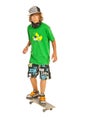 Teenager boy on skateboard Royalty Free Stock Photo