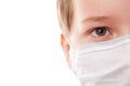Teenager boy in surgical mask Royalty Free Stock Photo